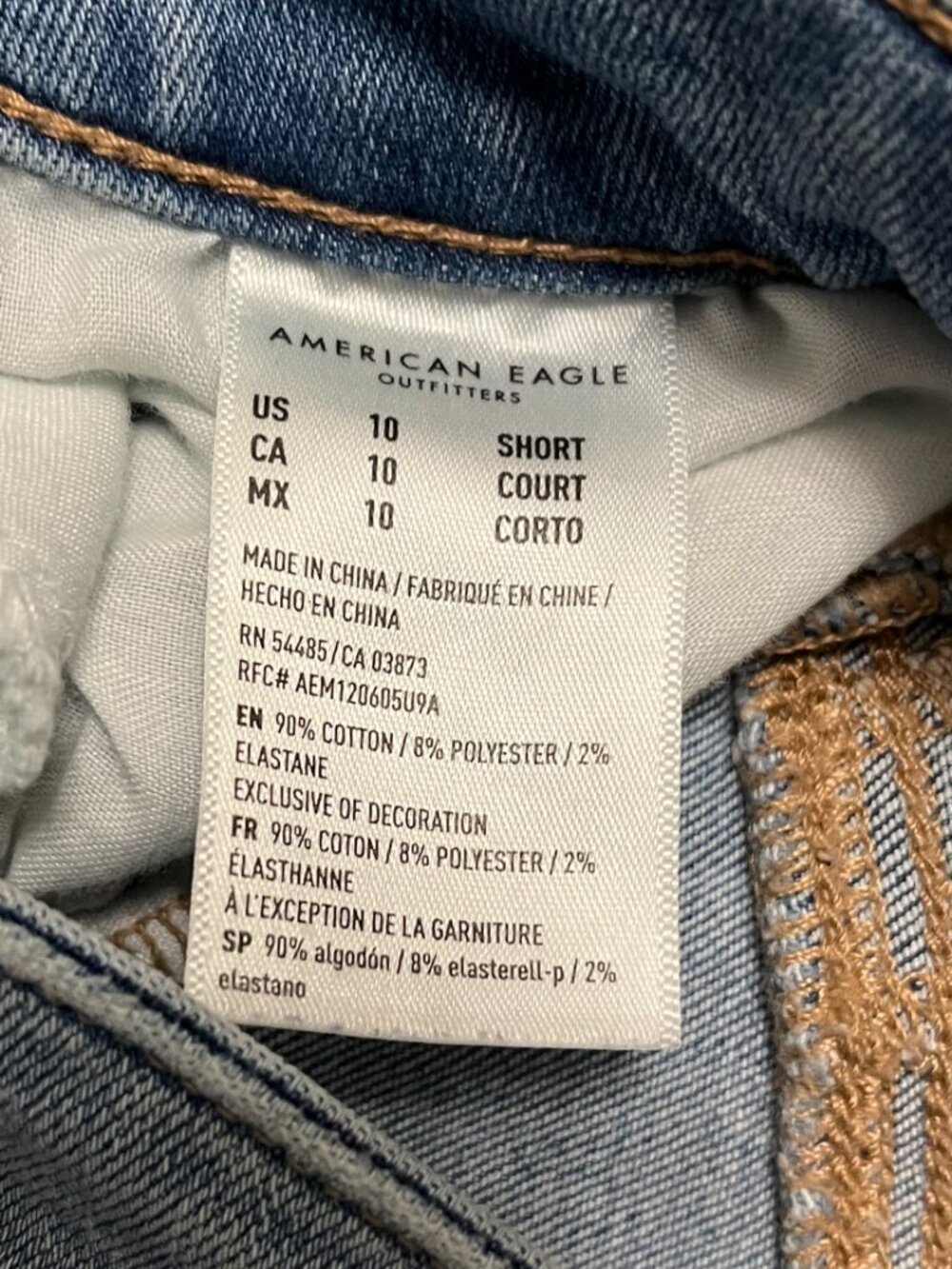 American Eagle Distressed Jeggings -Women Size 10 Short(30x27) - Hi Rise Waist - Picture 2 of 5